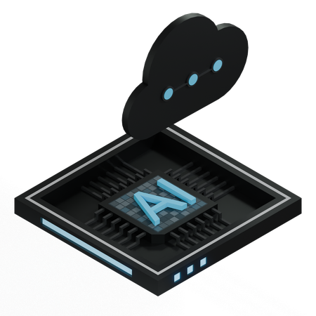 Processeur d'architecture de puce cloud ai  3D Icon