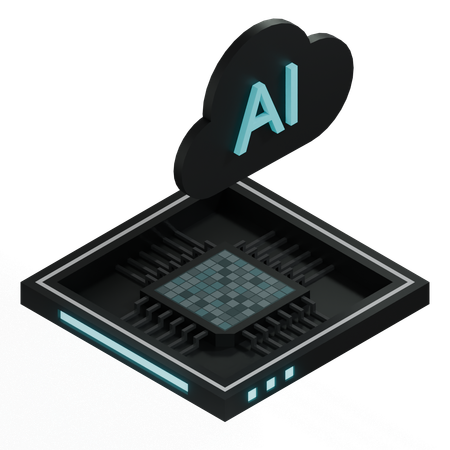 Processeur d'architecture de puce cloud ai  3D Icon