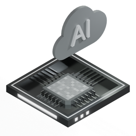 Processeur d'architecture de puce cloud ai  3D Icon