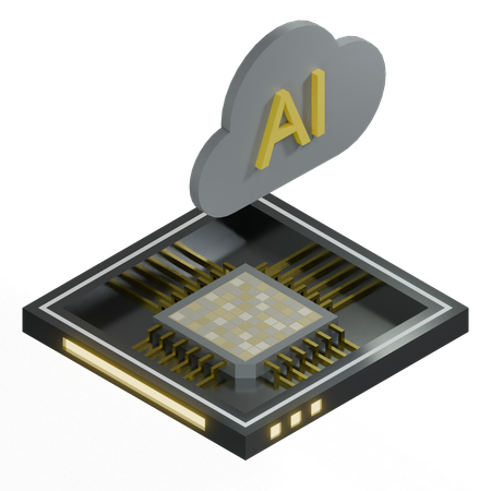 Processeur d'architecture de puce cloud ai  3D Icon