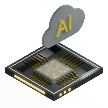 Processeur d'architecture de puce cloud ai  3D Icon