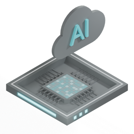 Processeur d'architecture de puce cloud ai  3D Icon