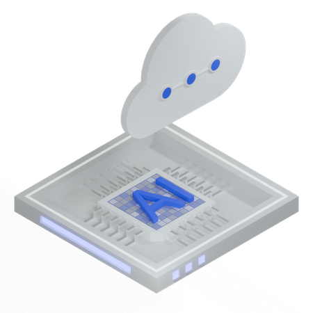 Processeur d'architecture de puce cloud ai  3D Icon