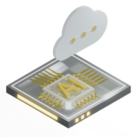 Processeur d'architecture de puce cloud ai  3D Icon