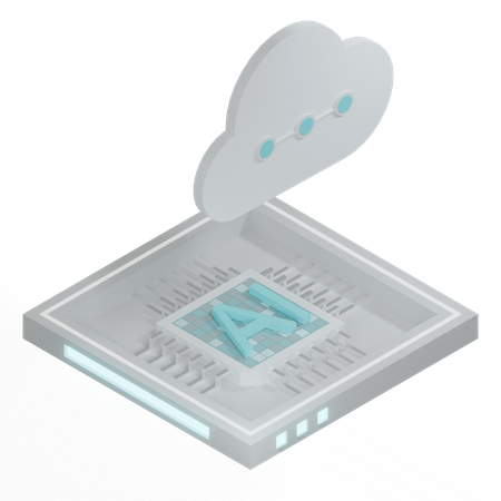 Processeur d'architecture de puce cloud ai  3D Icon