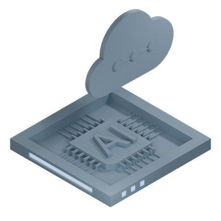 Processeur d'architecture de puce cloud ai  3D Icon