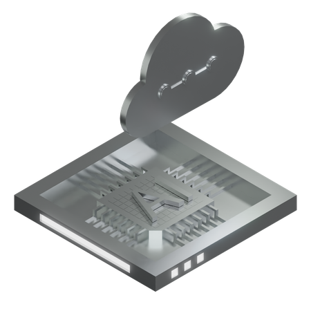 Processeur d'architecture de puce cloud ai  3D Icon