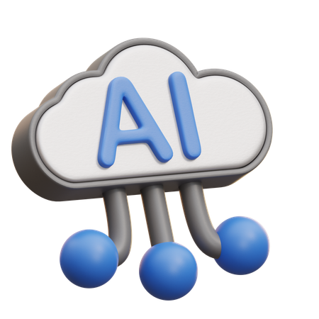 Ai Cloud Computing  3D Icon