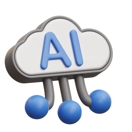 Ai Cloud Computing  3D Icon