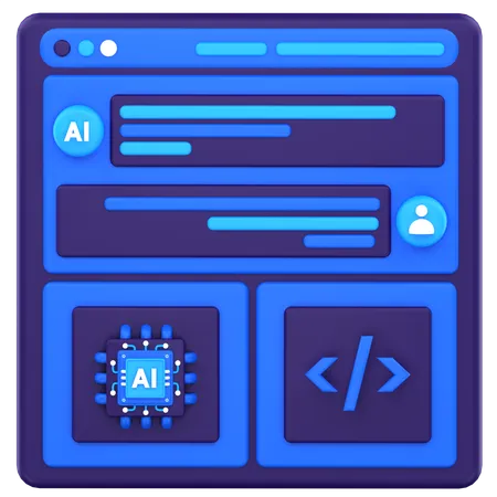 Ai Code  3D Icon