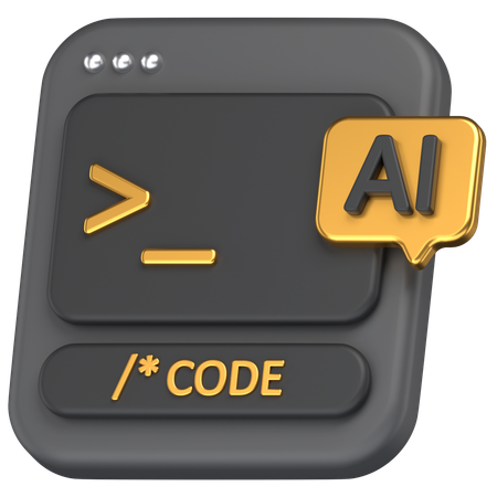 Ai Code  3D Icon