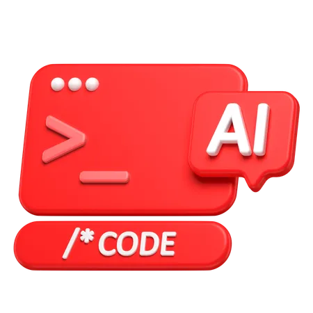 Ai code  3D Icon