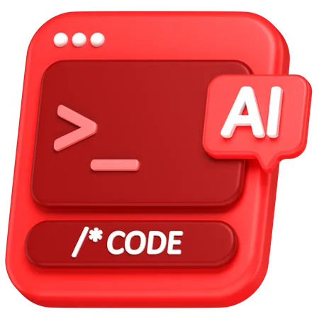 Ai code  3D Icon