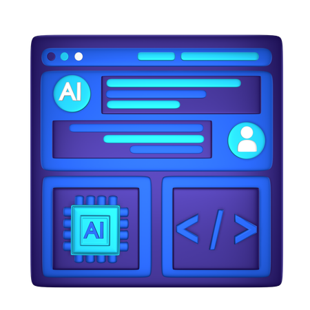 Ai Code  3D Icon