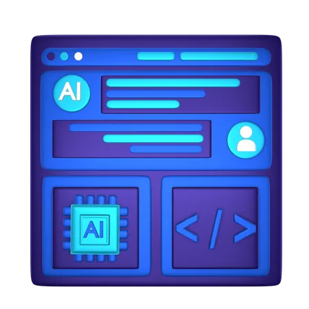 Ai Code  3D Icon