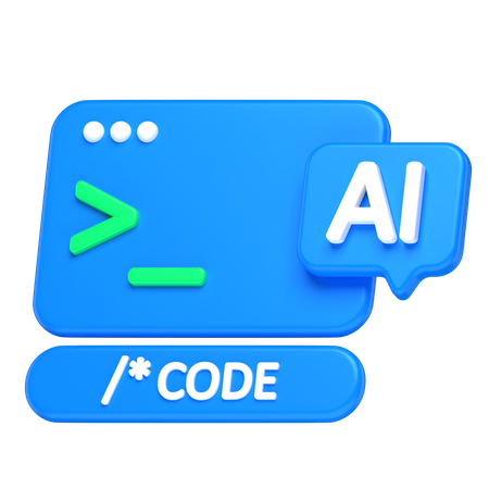 Ai Code  3D Icon