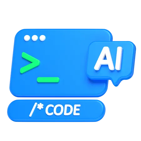 Ai Code  3D Icon