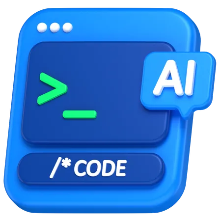 Ai Code  3D Icon