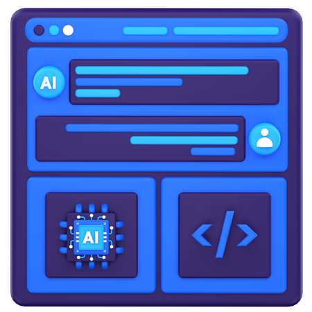 Ai Code  3D Icon