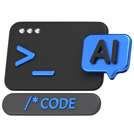 Ai Code  3D Icon