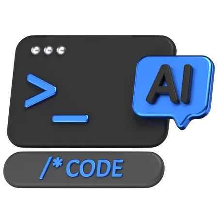 Ai Code  3D Icon