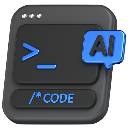 Ai Code  3D Icon