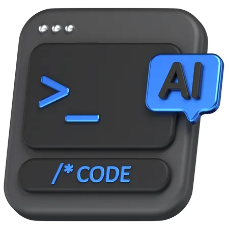 Ai Code  3D Icon