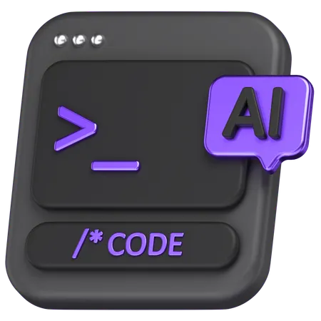Ai Code  3D Icon