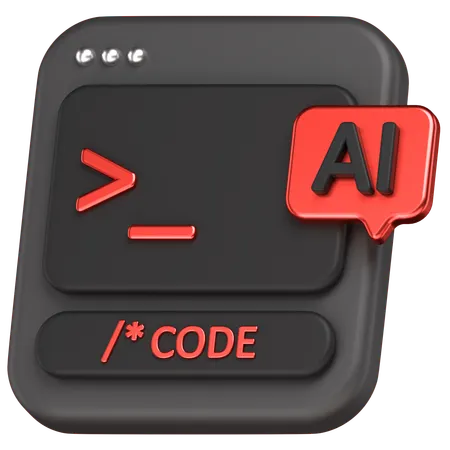 Ai Code  3D Icon