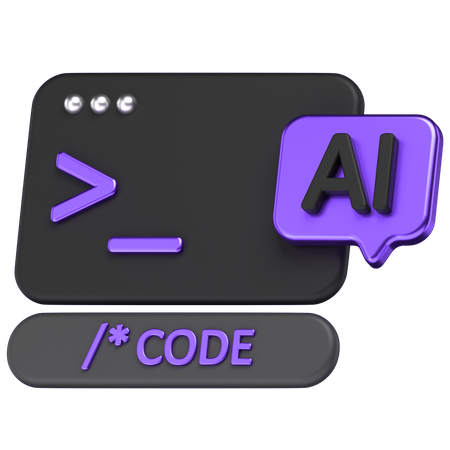 Ai Code  3D Icon