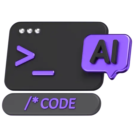 Ai Code  3D Icon