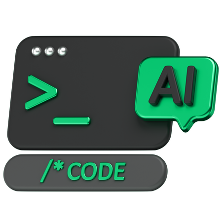 Ai Code  3D Icon