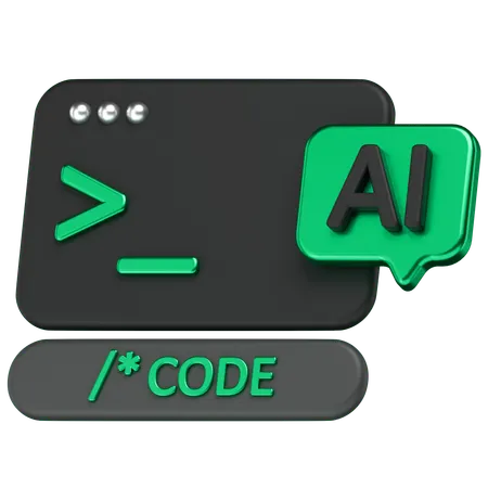 Ai Code  3D Icon