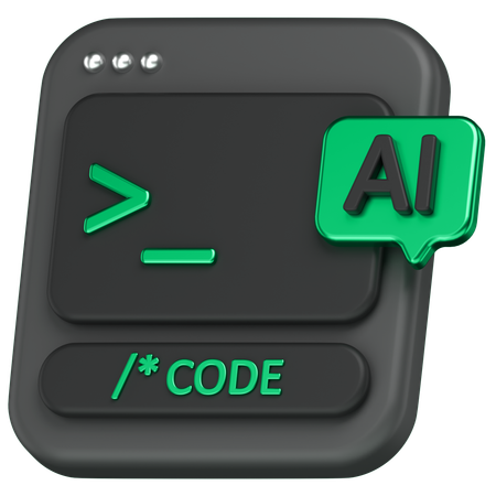 Ai Code  3D Icon