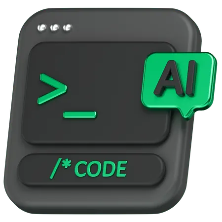 Ai Code  3D Icon