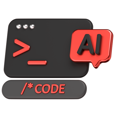 Ai Code  3D Icon