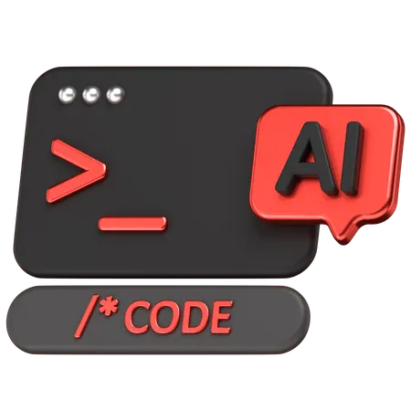 Ai Code  3D Icon