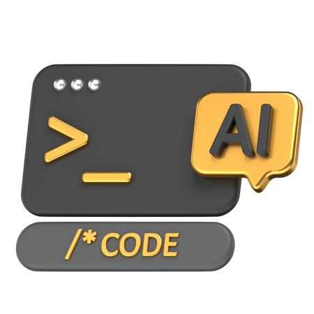 Ai Code  3D Icon