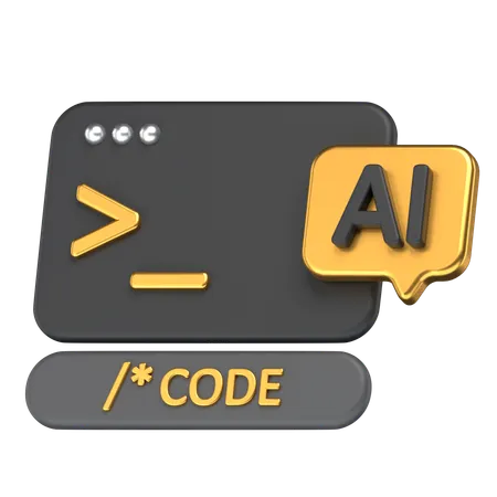 Ai Code  3D Icon