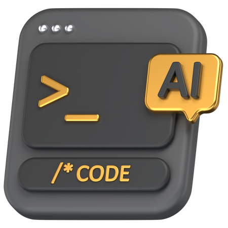 Ai Code  3D Icon