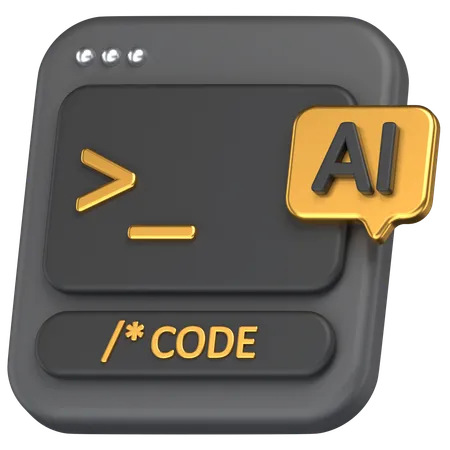 Ai Code  3D Icon