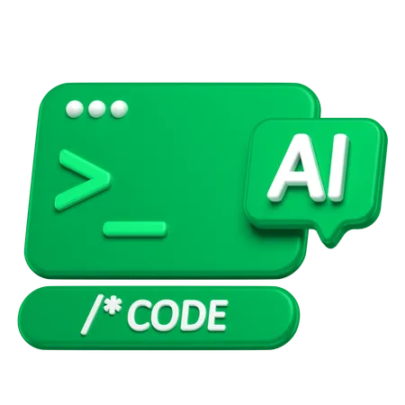 Ai Code  3D Icon