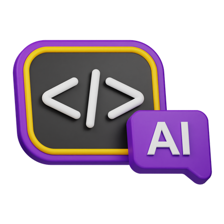 AI Code  3D Icon