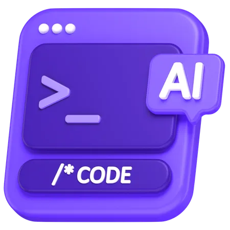 Ai Code  3D Icon