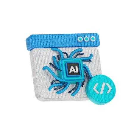 Ai Code  3D Icon