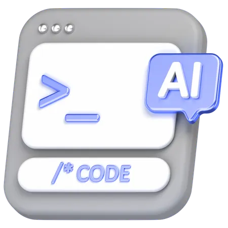 Ai Code  3D Icon