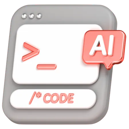 Ai Code  3D Icon