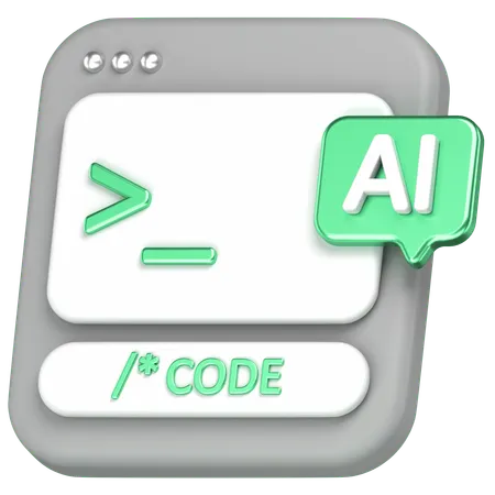 Ai Code  3D Icon