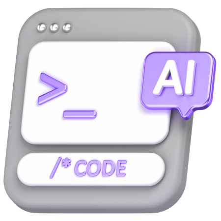 Ai Code  3D Icon