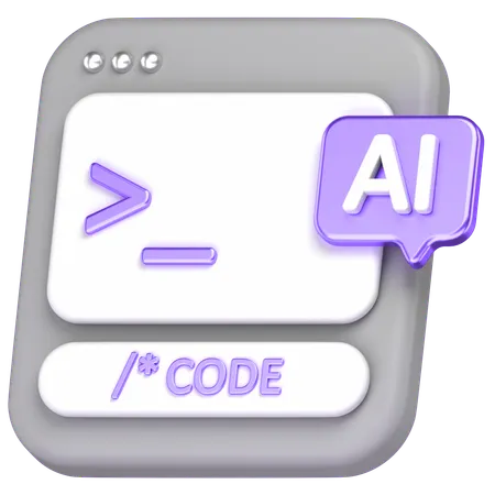Ai Code  3D Icon